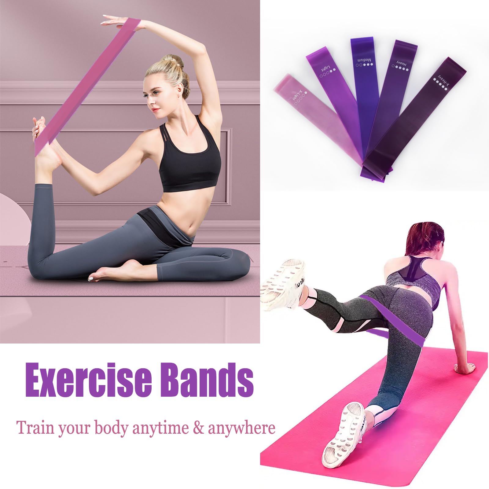 Crossfit Workout Gear - Fitness Elastic Resistance Bands Home Pilates