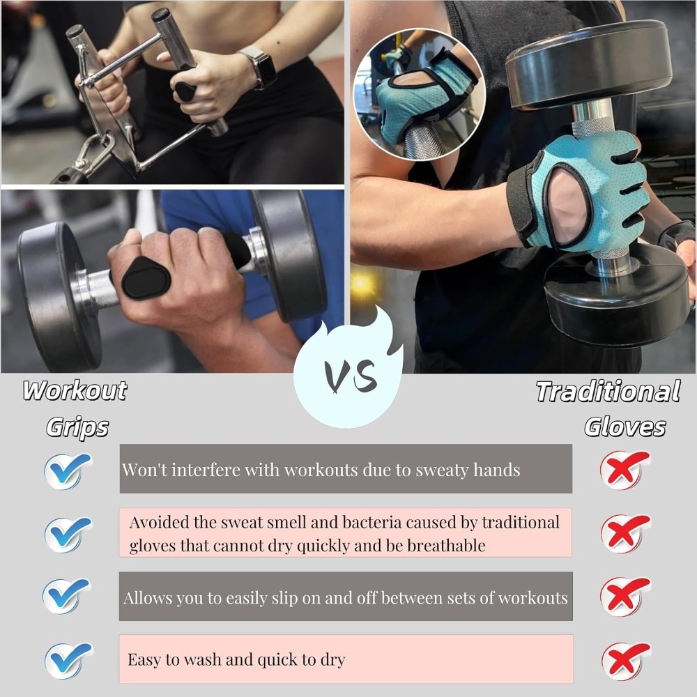 Anti-Slip Workout Grips for Me - Crossfit Training recension och pris