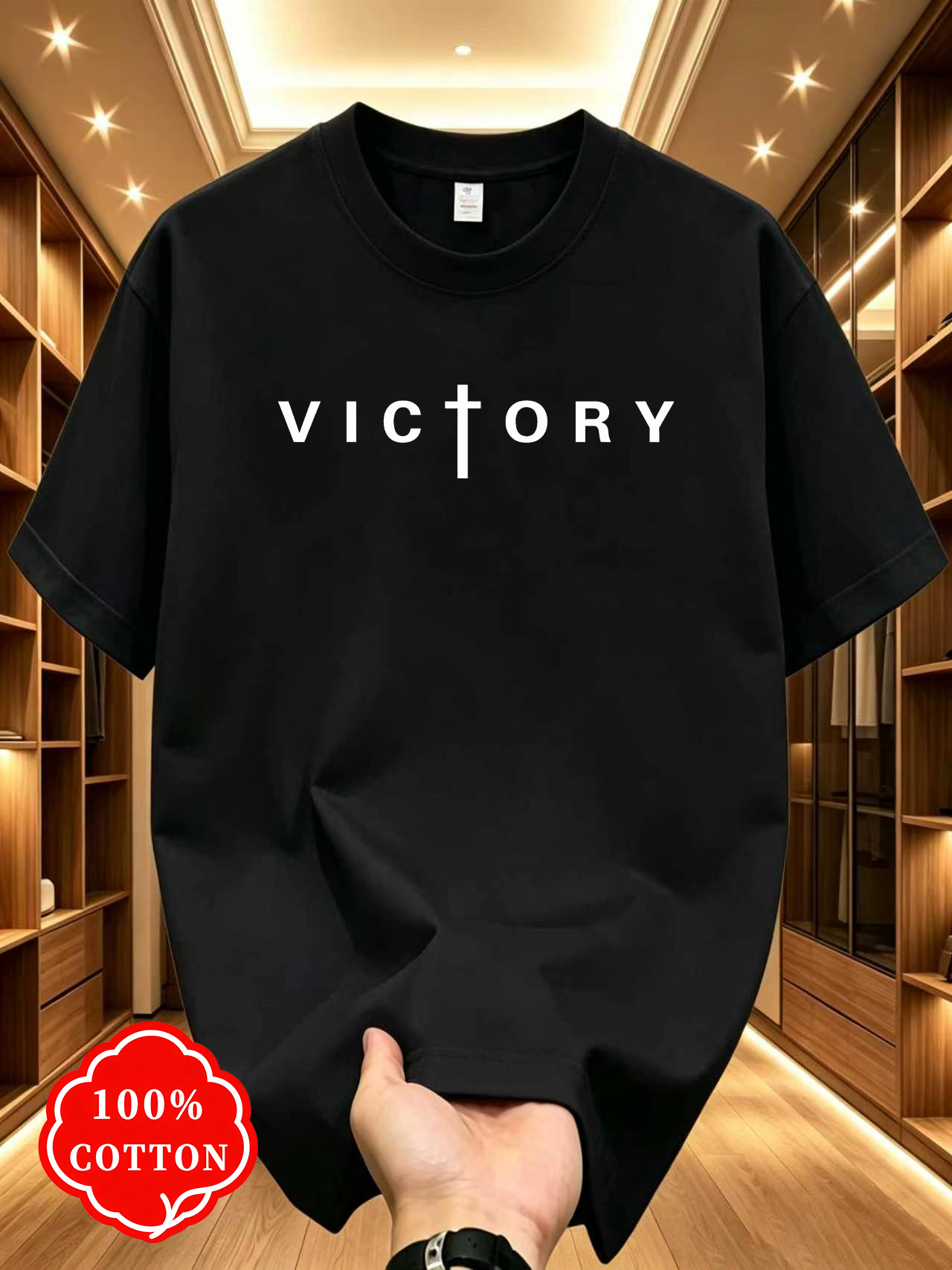 Men’s 100% Cotton Oversized Sh - Crossfit Victory recension och pris